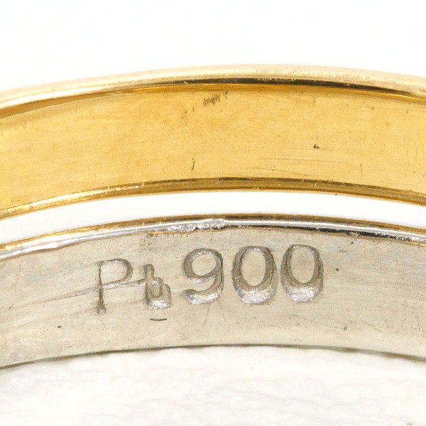 PT900 プラチナ K18YG リング 指輪 7.5号 ダイヤ ジュエリー 中古 PT900 プラチナ K18YG リング 指輪 7.5号 ダイヤ ジュエリー 中古