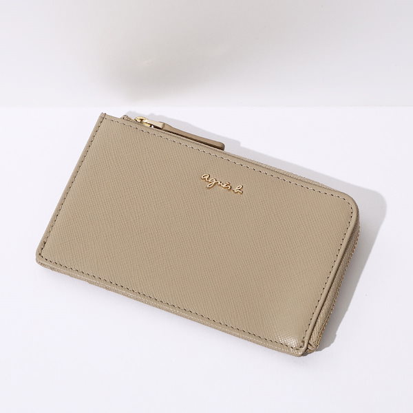 Qoo10] アニエスベー フラグメントケース L字ファスナー ブラ