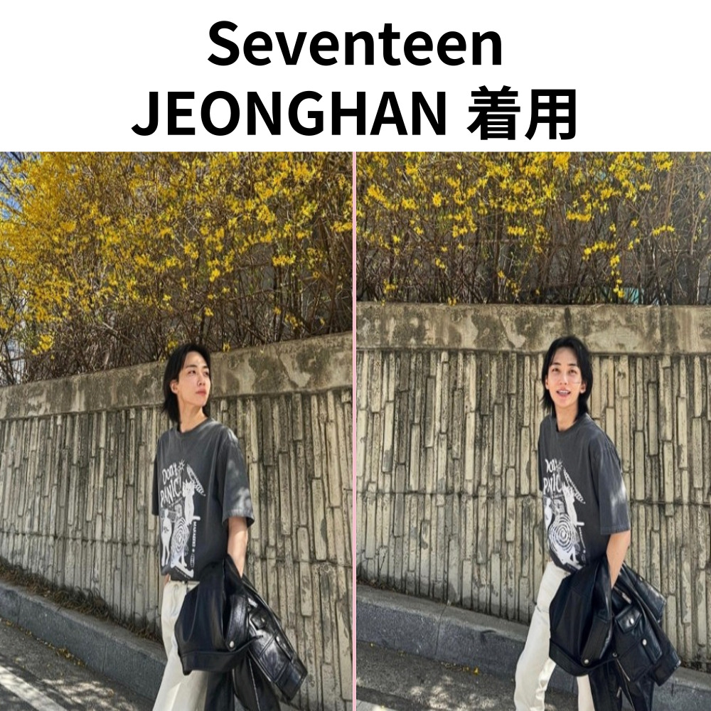 ZEROBASEONE/Seventeen/NCT/CIX/CRAVITY/着用/DON’T PANIC PIGMENT TEE/半袖Tシャツ/ユニセックス/ペアルック