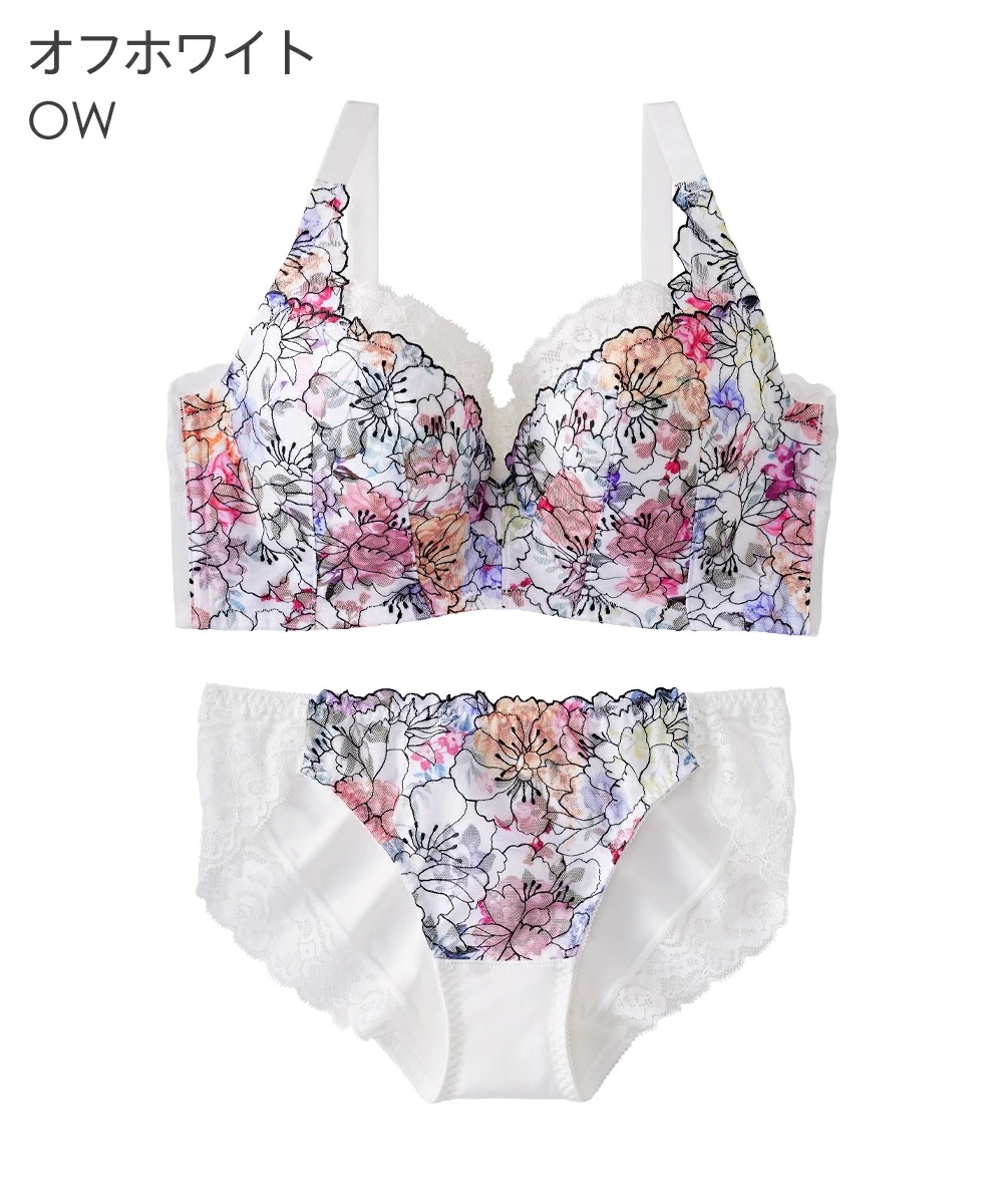 【メガ割セール!クーポン配布】ブラジャー ショーツ セット 大きいサイズ フラワー サイドスリム 脇高 ブラジャー&ショーツ(FGHカップ)(下着 レディース 脇肉 グラマラス グラマー 【メガ割セール!クーポン配布】ブラジャー ショーツ セット 大きいサイズ フラワー サイドスリム 脇高 ブラジャー&ショーツ(FGHカップ)(下着 レディース 脇肉 グラマラス グラマー