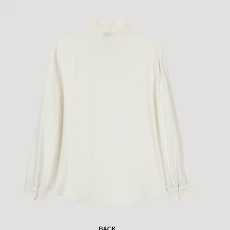 (シーズミス) シャーリングタイネックブラウス_swwblo42010_IV (シーズミス) シャーリングタイネックブラウス_swwblo42010_IV