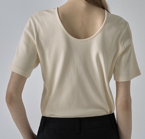 ファサードパターン Scoop neck T-shirt Butter pattayablatt.com