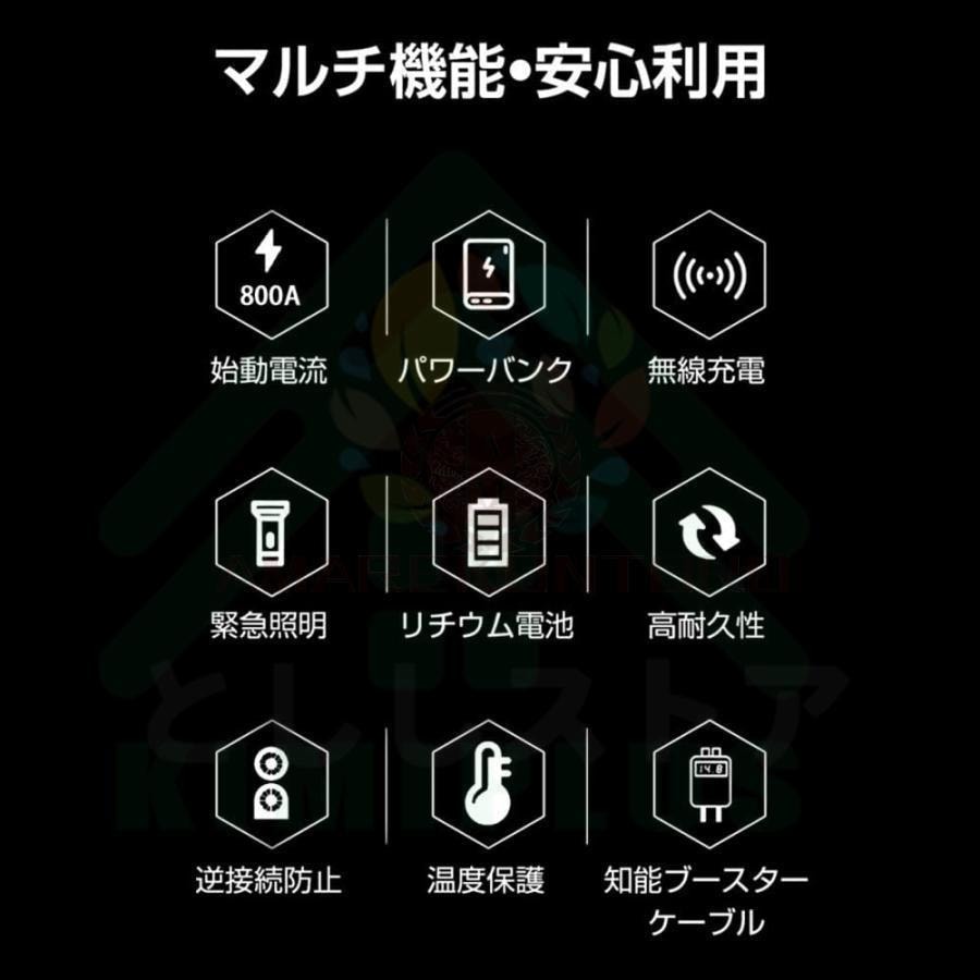 ジャンプスターター 12V車用 急速充電 エンジンスターター 39800mAh ポータブル USB出力 スマホ急速/ブースターケーブル LEDフラッシュライト ジャンプスターター 12V車用 急速充電 エンジンスターター 39800mAh ポータブル USB出力 スマホ急速/ブースターケーブル LEDフラッシュライト