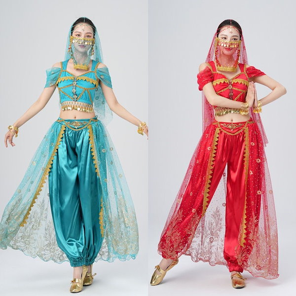 Qoo10] インド舞踊演出服女ジャスミン姫高級服飾異