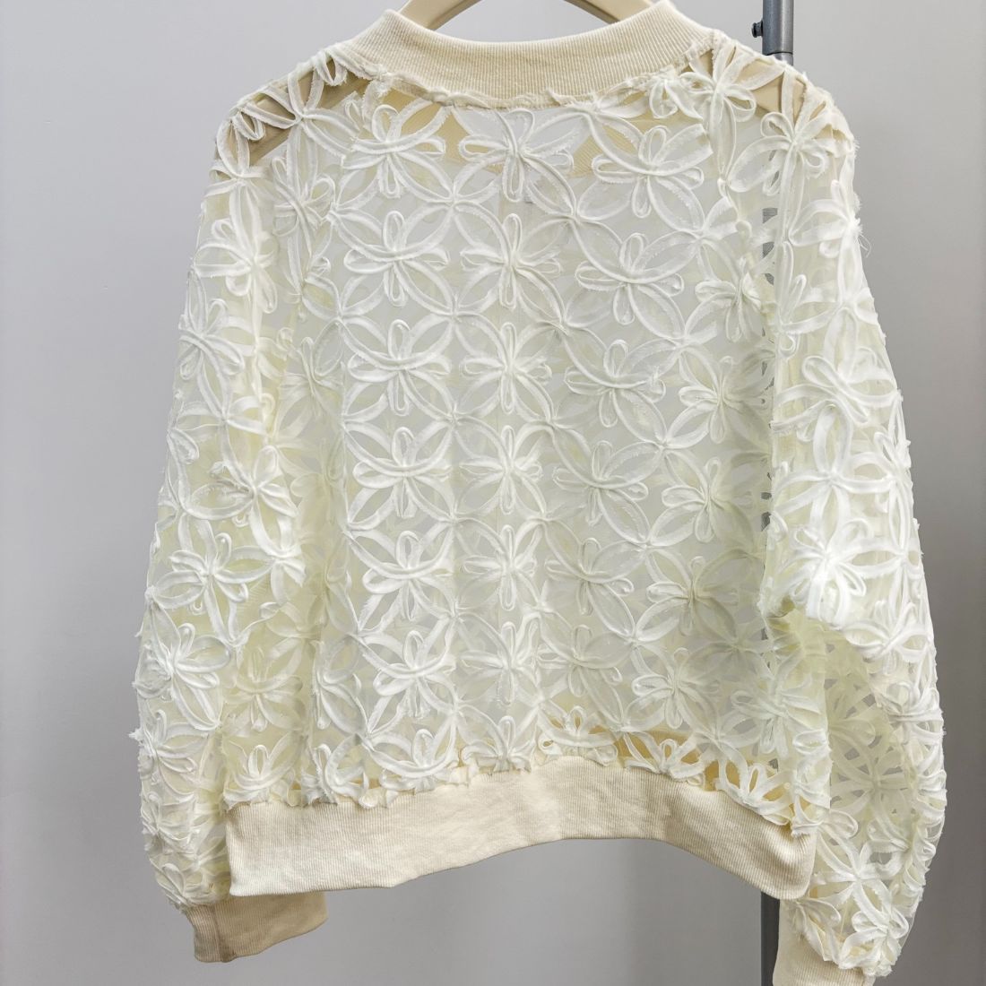 【早い者勝ちタイムセール】大人っぽく華やかな印象のレースブルゾン アウター 上着 ライトアウター 羽織 夏 ノーカラー ジップアップ おしゃれ レース 抜け感 シアー シースルー 透け感 花柄レース 【早い者勝ちタイムセール】大人っぽく華やかな印象のレースブルゾン アウター 上着 ライトアウター 羽織 夏 ノーカラー ジップアップ おしゃれ レース 抜け感 シアー シースルー 透け感 花柄レース