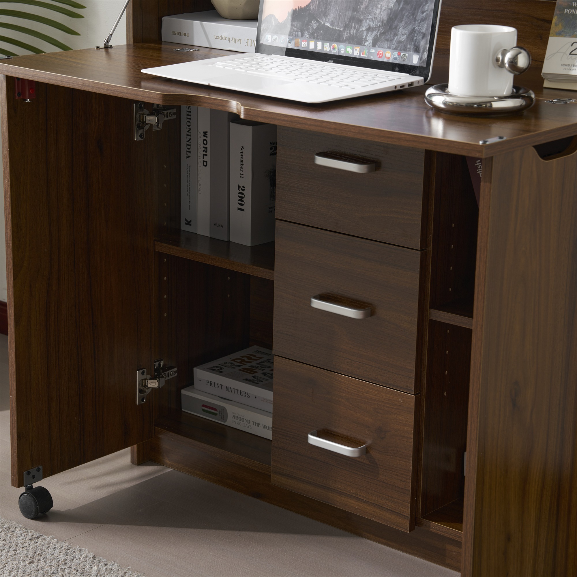 【新品登場】【ブラウン】学習机 デスク パソコンデスク 勉強机 折り畳み天板 引き出し pcデスク 棚付き 収納 省スペース リビング学習 ワークデスク 子供 大人 テレワーク 在宅ワーク リモート 【新品登場】【ブラウン】学習机 デスク パソコンデスク 勉強机 折り畳み天板 引き出し pcデスク 棚付き 収納 省スペース リビング学習 ワークデスク 子供 大人 テレワーク 在宅ワーク リモート