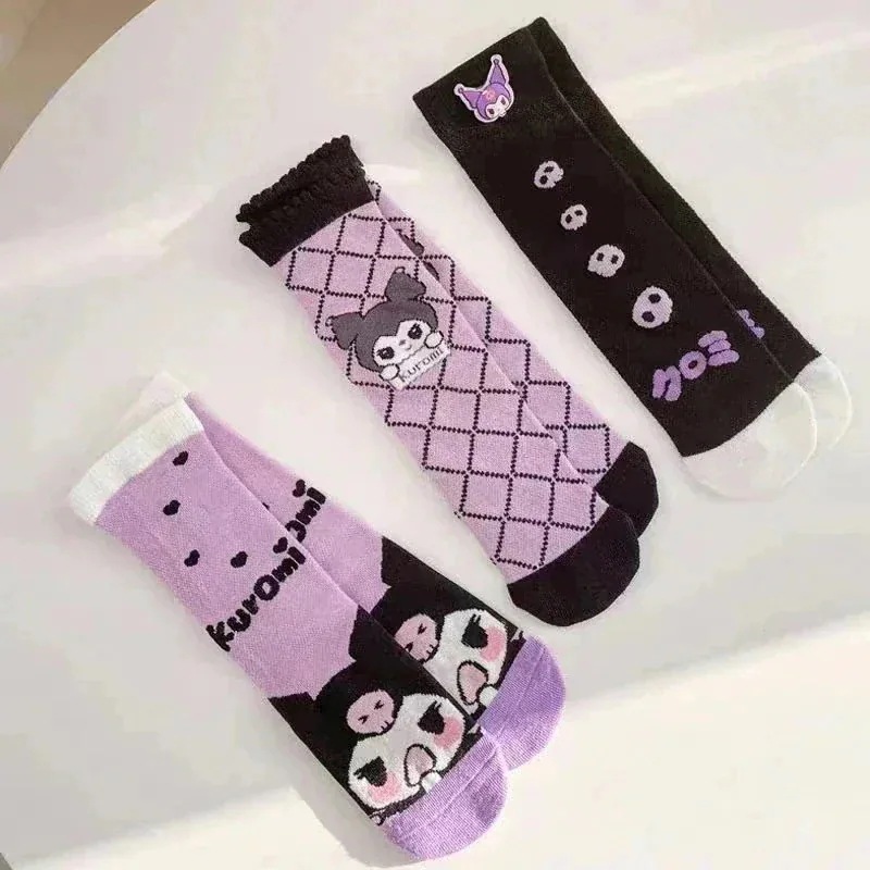 【10点セット】靴下パンスト子供 韓国サンリオ かわいい クロミ 中筒靴下 ソックス [3足セット] ソックス ルームソックス レディース子供ストッキング ソックス 通気性