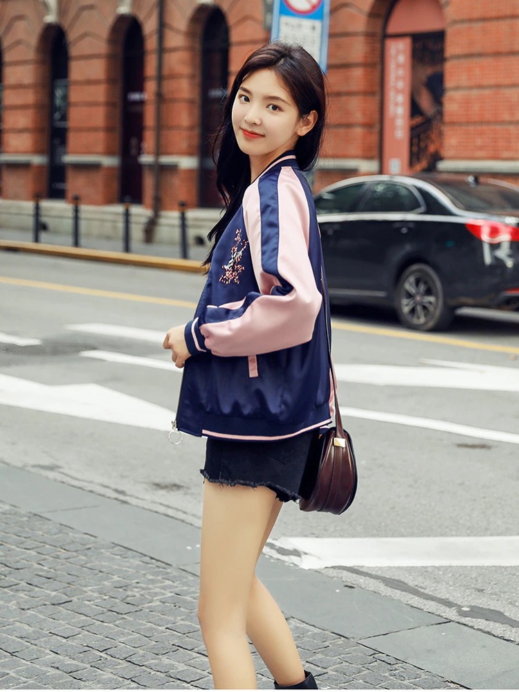 【超お得1つ買うと10個もらえる】スカジャン ライトアウター ジャケット ジャンパー レディース 刺繍 和柄 アウター ブルゾン 長袖