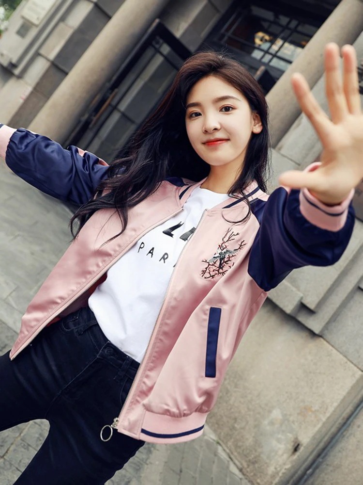 【超お得1つ買うと10個もらえる】スカジャン ライトアウター ジャケット ジャンパー レディース 刺繍 和柄 アウター ブルゾン 長袖