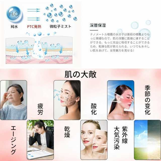 フェイススチーマー スチーマー美顔器 ナノ微粒化 70ML 美容スチーマー 濃密スチーム 温熱噴霧 クレンジング 温熱ケア 全肌質適用 乾燥対策 補水 保湿 美肌 スキンケア ホームSPA 操作簡単 フェイススチーマー スチーマー美顔器 ナノ微粒化 70ML 美容スチーマー 濃密スチーム 温熱噴霧 クレンジング 温熱ケア 全肌質適用 乾燥対策 補水 保湿 美肌 スキンケア ホームSPA 操作簡単