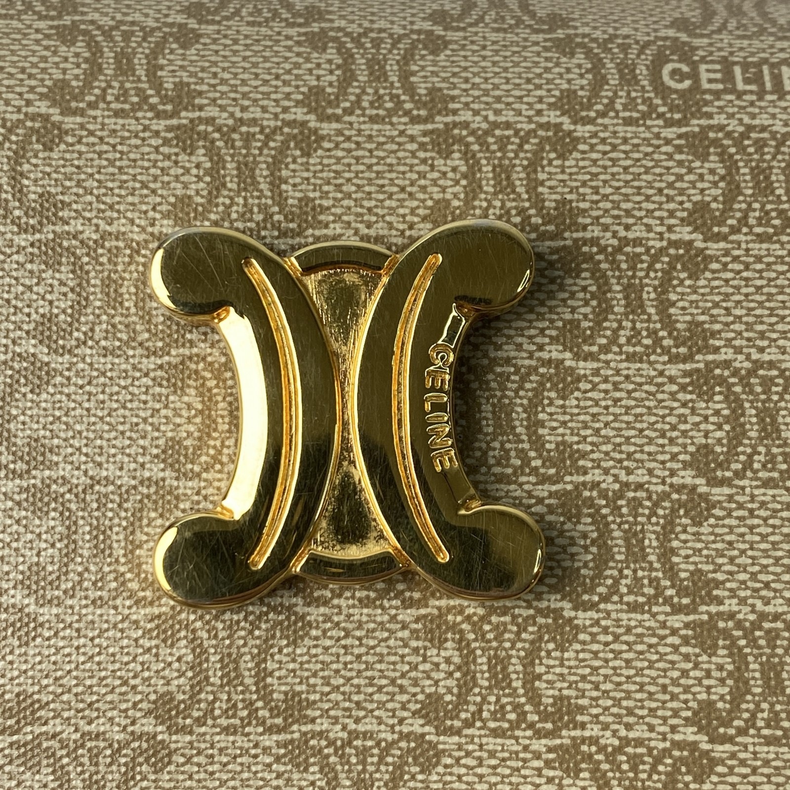 美品 セリーヌ CELINE レディース トリオンフ マカダム ハンドバッグ MC96