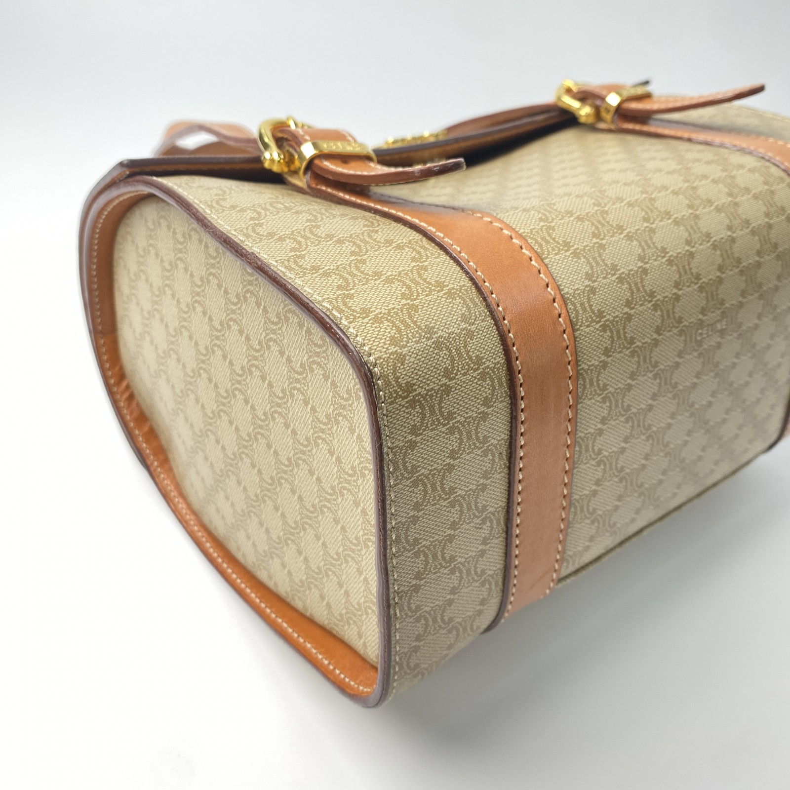 美品 セリーヌ CELINE レディース トリオンフ マカダム ハンドバッグ MC96