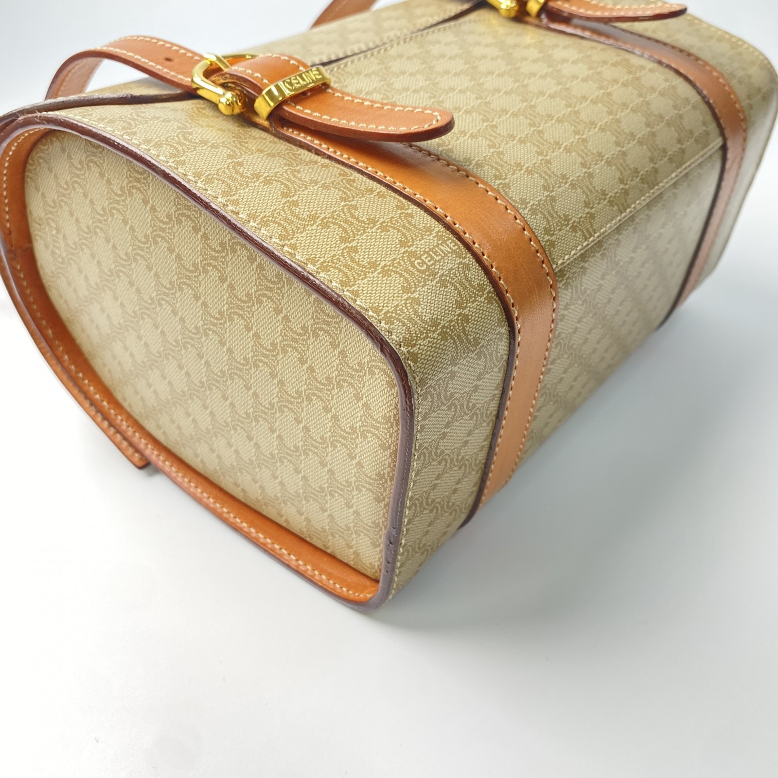 美品 セリーヌ CELINE レディース トリオンフ マカダム ハンドバッグ MC96