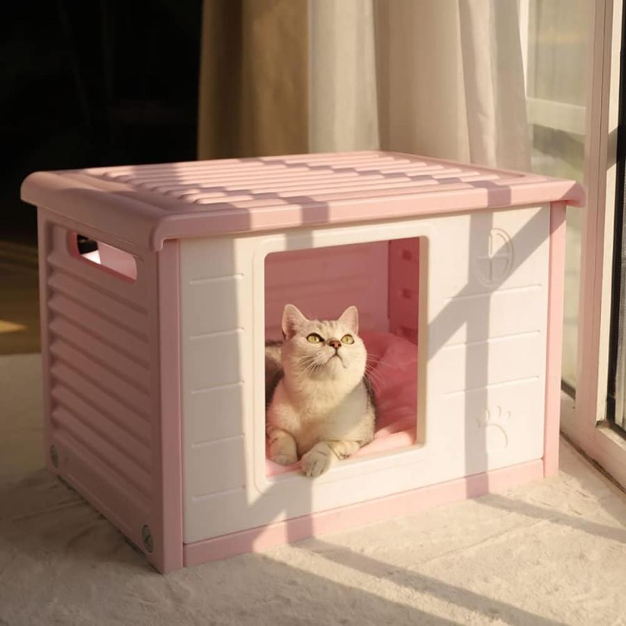猫ハウス 屋外 犬小屋 防水 ペット部屋 通気性 分娩室 猫巣 組み立て式 防風 犬舎 防寒 洗える プラスチック 室内用ゲージ 収納便利 四季通用 裏庭 テラス ドッ 軽量仕様 売上急増中 室内用ゲージ収納便利四季通用裏庭テラスドッ 猫