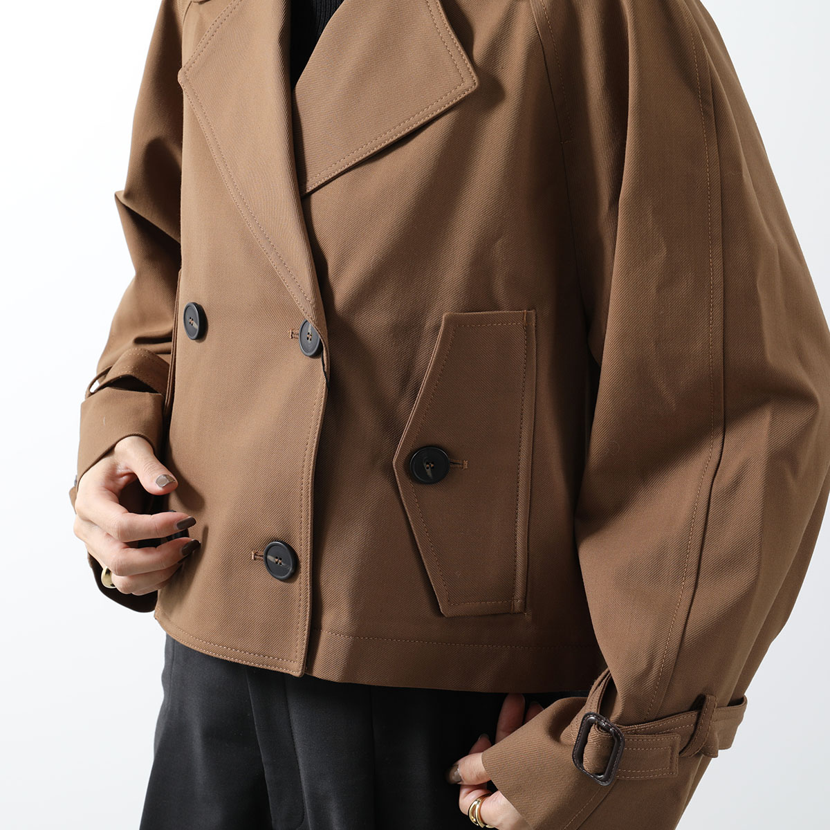 Weekend Max Mara「OPOSSUM」ウール混紡トレンチジャケット ウィークエンド マックスマーラ Weekend Max Mara WEEKEND MAX