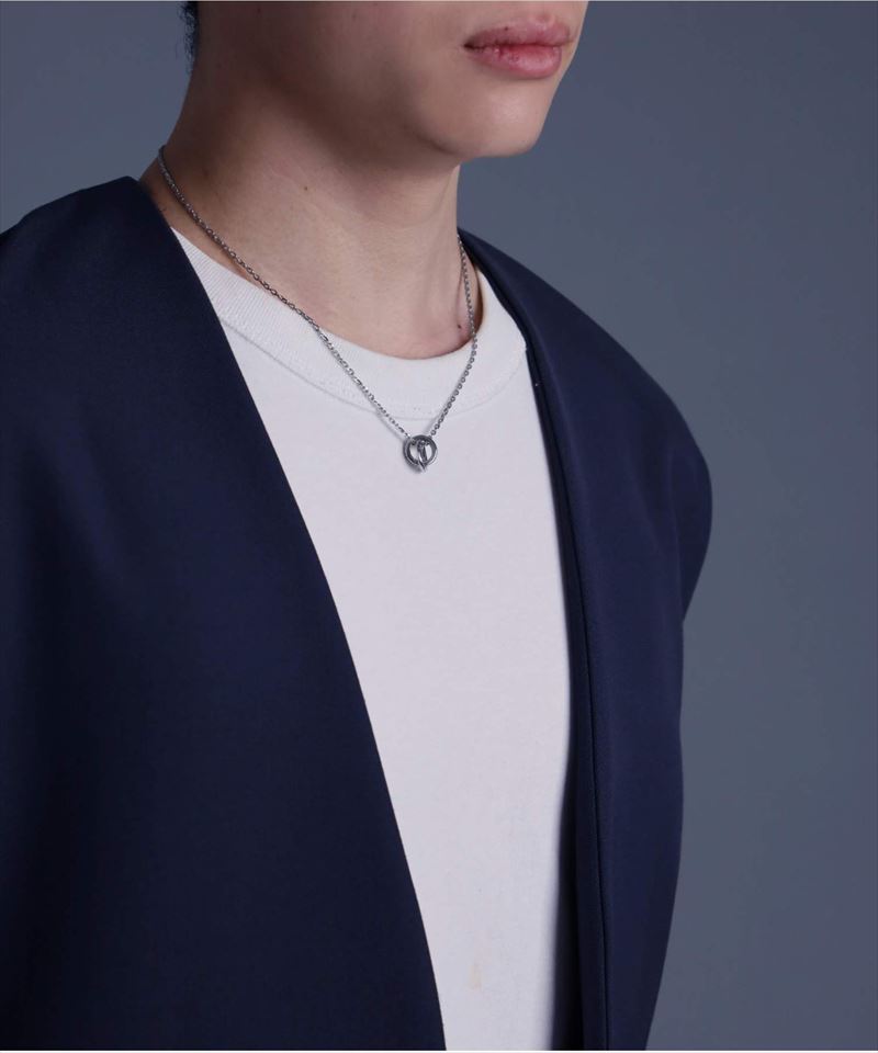 LH-1 ラウンド タテガミ ダブルリングネックレス サージカルステンレス316L 金属アレルギー対応 03NE066ASV ステンレスネックレス メンズ LH-1 ラウンド タテガミ ダブルリングネックレス サージカルステンレス316L 金属アレルギー対応 03NE066ASV ステンレスネックレス メンズ