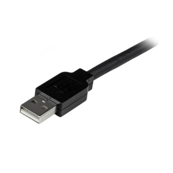 StarTech.com USB2.0アクティブ延長ケーブル Type A（オス）-Type A（メス） 25m ブラックUSB2AAEXT25M 1本