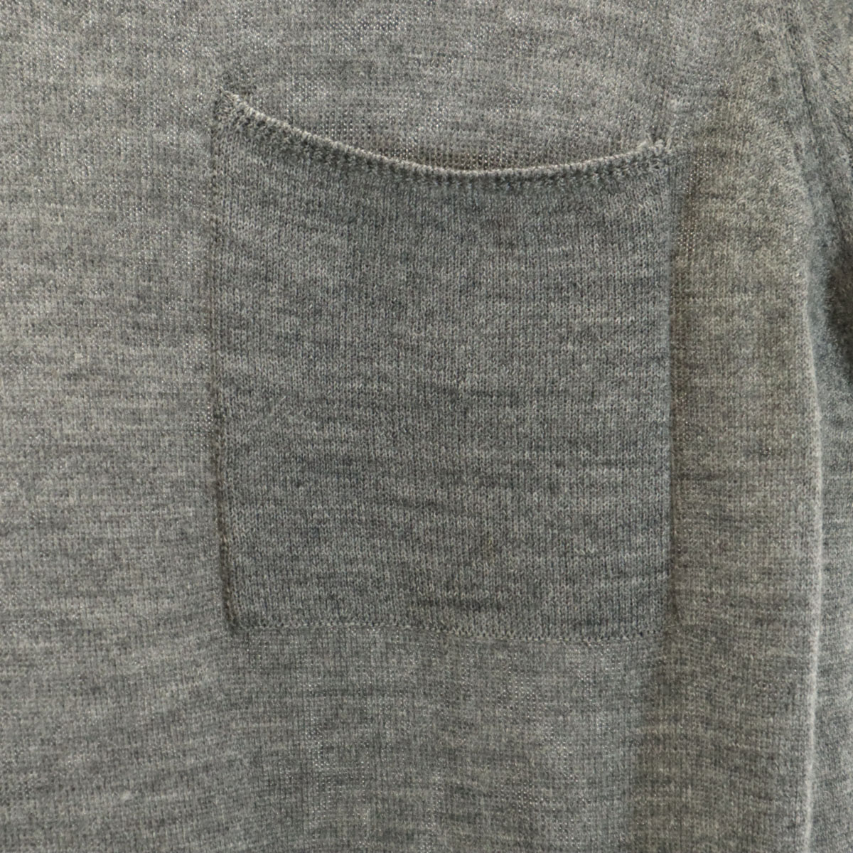 シルクブレンド イタリア製 半袖 Vネック ニット 46 グレー メンズ 古着 シルクブレンド イタリア製 半袖 Vネック ニット 46 グレー メンズ 古着