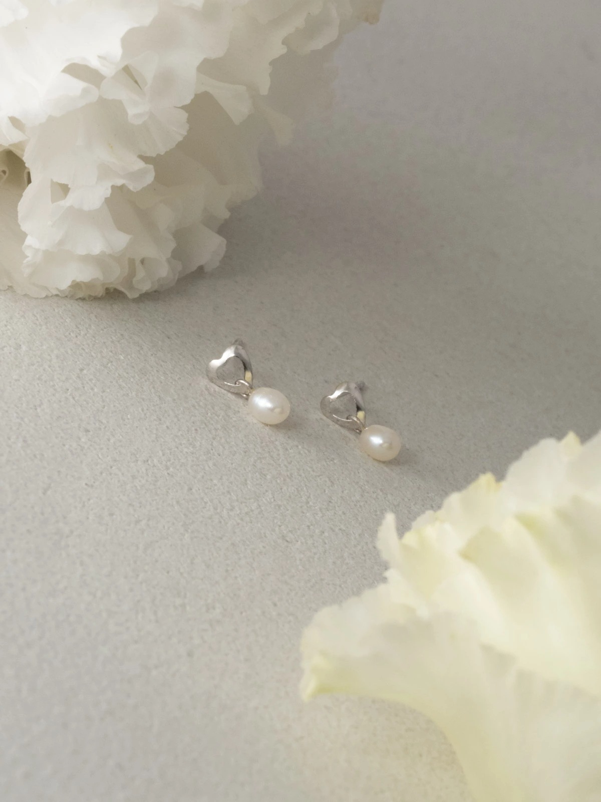 ハートのドロップ 淡水パール ピアス K10 パールピアス パール ピアス 真珠ピアス 真珠 ピアス