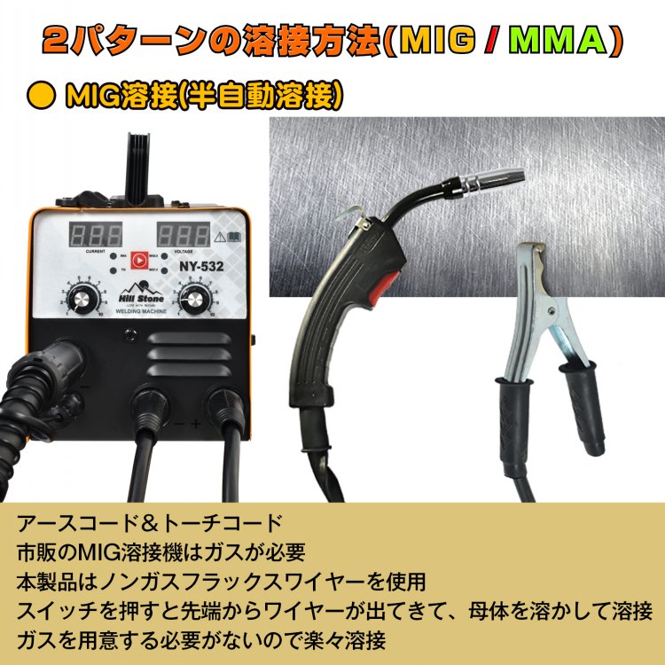 溶接機 100v 半自動 アーク インバーター 小型 軽量 ノンガス フラックスワイヤ MIG MMA 遮光面付き 金具 門扉 補修 鉄板 アート ny532 溶接機 100v 半自動 アーク インバーター 小型 軽量 ノンガス フラックスワイヤ MIG MMA 遮光面付き 金具 門扉 補修 鉄板 アート ny532