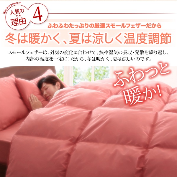 Sシングルサイズ 新20色 羽根布団8点セット ベッドタイプ 和タイプ 羽毛