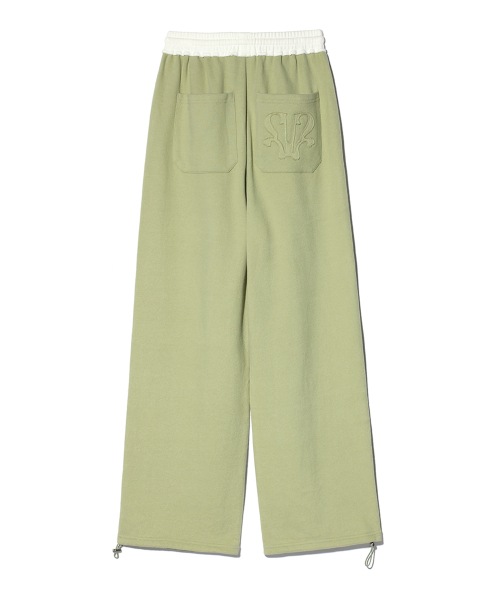 YOUHEE YOUHEE SYMBOL JERSEY TROUSER GREEN YHPTEC001GR