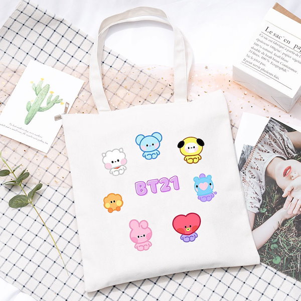 Qoo10] BT21 BTSトートバッグ 防弾少年団ショルダー