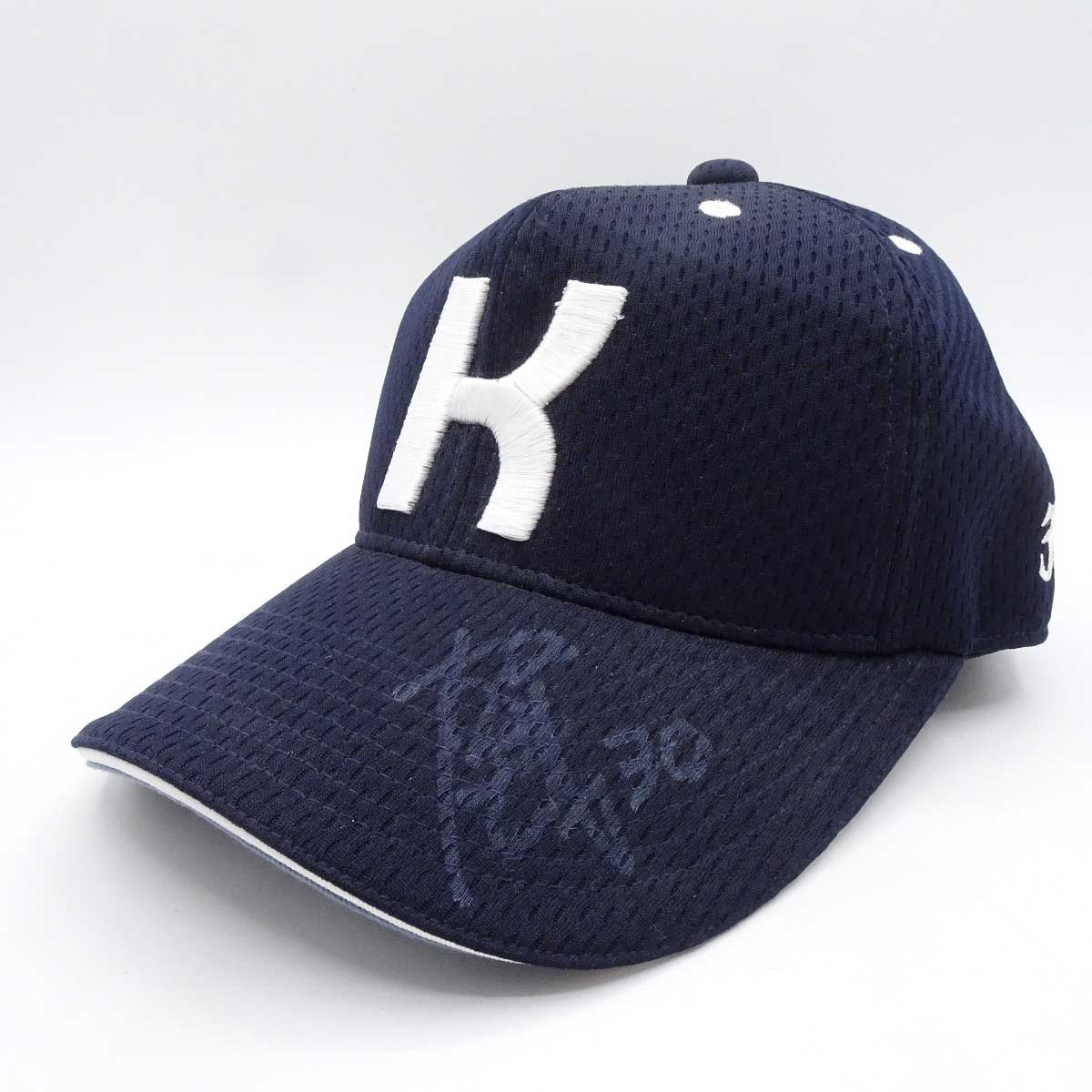 REWARD 山形 公徳会 佐藤病院 野球部 ユニフォーム 帽子 #30 3XO 石井義人 実使用 支給品 直筆サイン入り REWARD 山形 公徳会 佐藤病院 野球部 ユニフォーム 帽子 #30 3XO