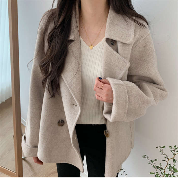 トレンチコート レディース チエスターコート ショート丈 コート 羽織 アウター 春 秋 コート ウール混 エレガント カジュアル 無地 体型カバー 暖かい ゆったり シンプル フォーマル 通勤 O トレンチコート レディース チエスターコート ショート丈 コート 羽織 アウター 春 秋 コート ウール混 エレガント カジュアル 無地 体型カバー 暖かい ゆったり シンプル フォーマル 通勤 O