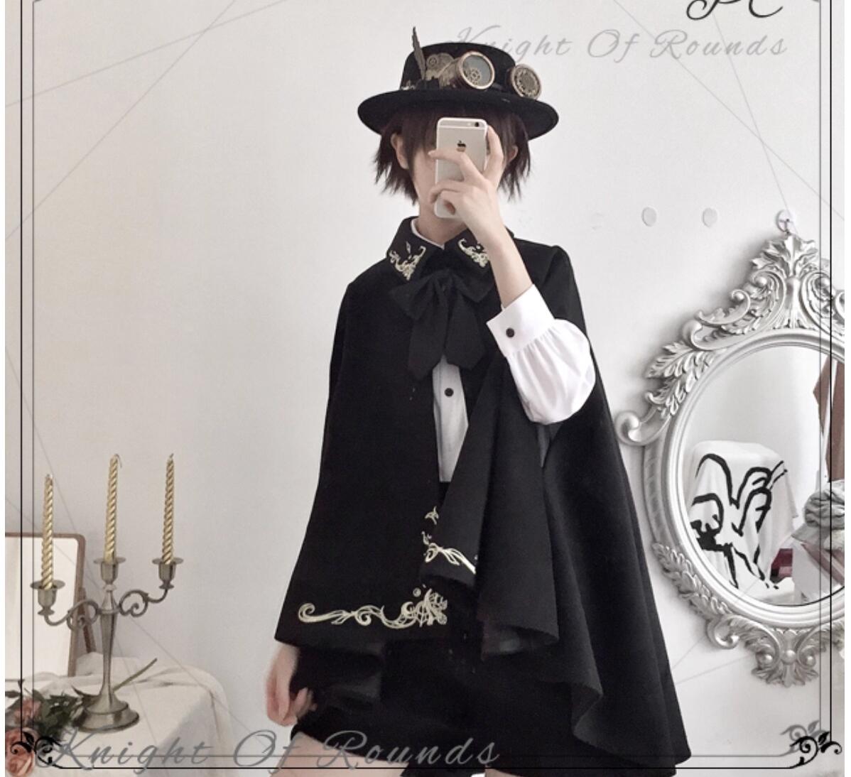 レトロ中世風 ロリータ 小王子風 重厚刺繍 ウールマント ケープ ポンチョ 宮廷風アウター コスプレ衣装 撮影用小道具 レトロ中世風 ロリータ 小王子風 重厚刺繍 ウールマント ケープ ポンチョ 宮廷風アウター コスプレ衣装 撮影用小道具