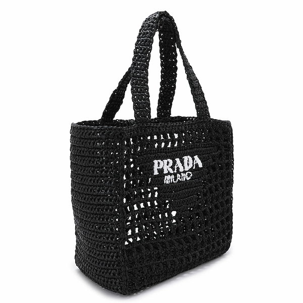 Qoo10] PRADA スモール ラフィア トートバッグ レディ