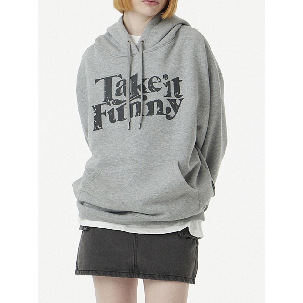 アーバネージテイクイットファニーオーバーパーカーグレー アーバネージテイクイットファニーオーバーパーカーグレー