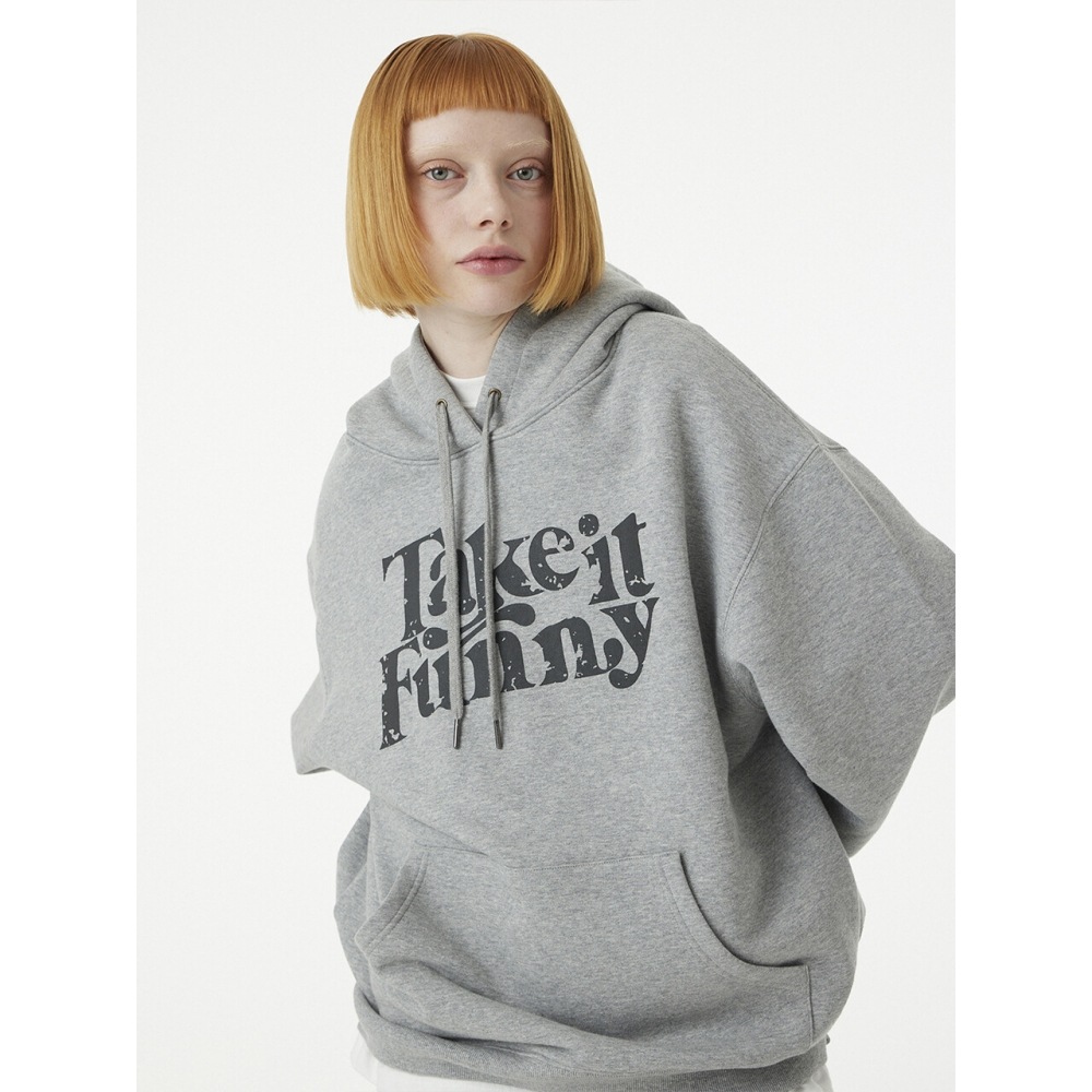 アーバネージテイクイットファニーオーバーパーカーグレー アーバネージテイクイットファニーオーバーパーカーグレー