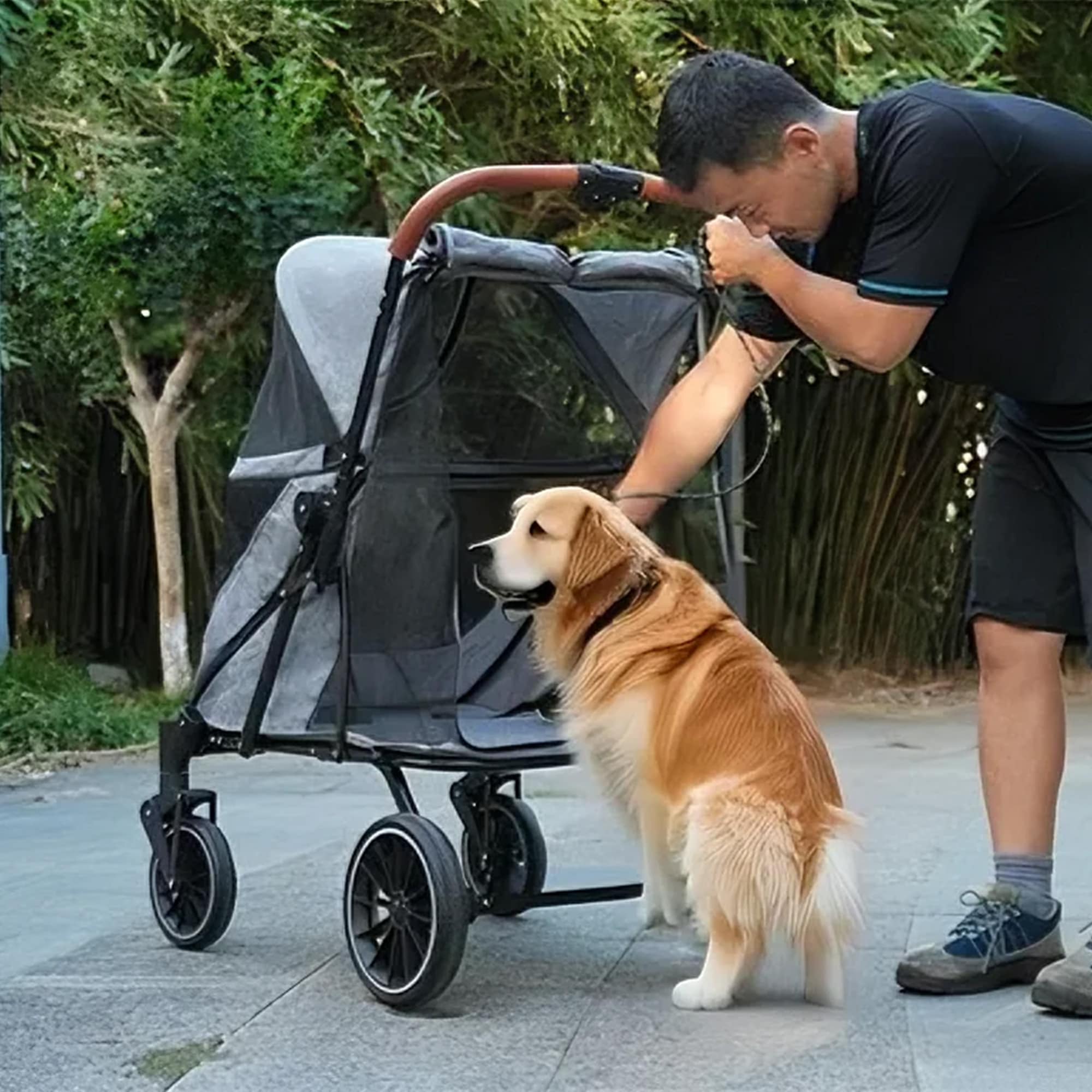 【国内発送M】1495ペットカート 耐荷重50 大型犬対応 前後ドア 乗りやすい 折りたたみ 多頭 ワンタッチ折り畳み 中型犬 小型犬 猫 軽量 組立簡単 工具不要 介護用 ドッグカート 犬 猫 動物 【国内発送M】1495ペットカート 耐荷重50 大型犬対応 前後ドア 乗りやすい 折りたたみ 多頭 ワンタッチ折り畳み 中型犬 小型犬 猫 軽量 組立簡単 工具不要 介護用 ドッグカート 犬 猫 動物