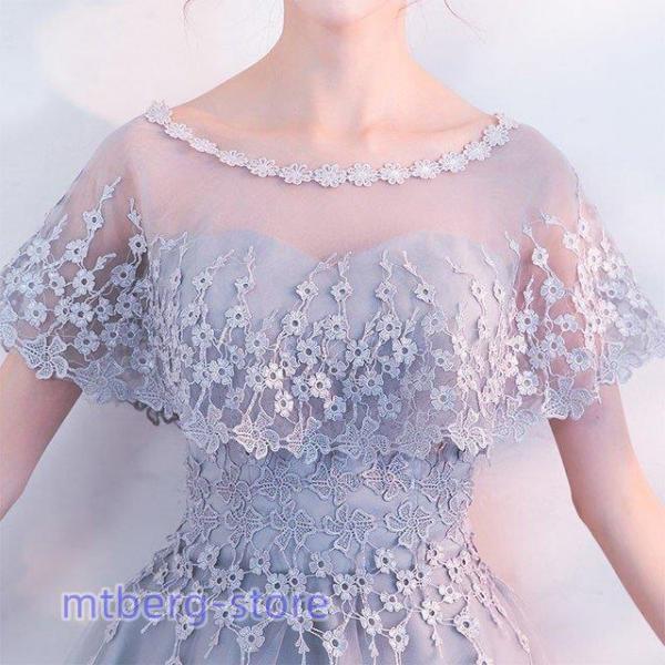 ミモレ丈ドレス ー Aライン 2点 マント パーティードレス 二次会 お呼ばれ 結婚式 花嫁 演奏会ドレス 20代 30代 40代