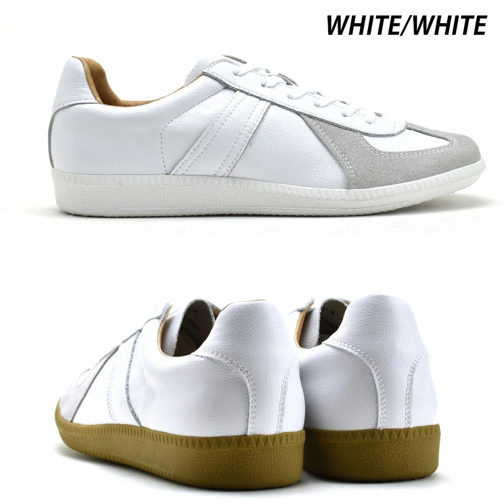 ジャーマントレーナー GERMAN TRAINER スニーカー ローカット ミリタリーシューズ ブラック ホワイト 黒 白 メンズ レディース[42500]