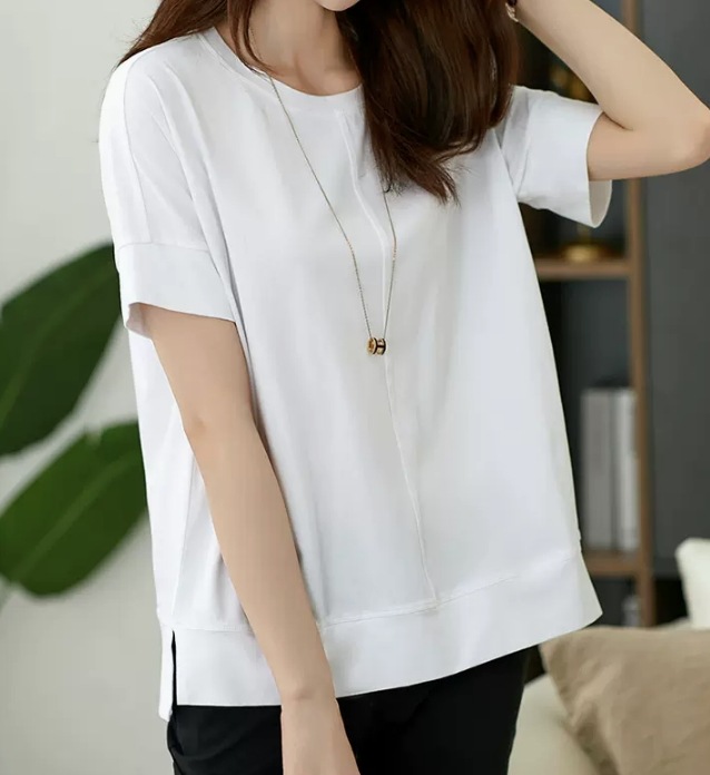 トップス デート Tシャツ カットソー 袖あり 半袖 かわいい 大人可愛い きれいめ シンプル カジュアル 大人 上品 おしゃれ お洒落 主役級 存在感 夏 10代 20代 30代 レディース 女性用