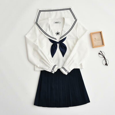 セーラー服女子高生セットアップスクール制服学生服トップス女子l制服フリルスカートスクール制服JK制服スクールウエアコスプレ衣コスチューム学生制高校の通学子服発表会結婚式卒業式入学式
