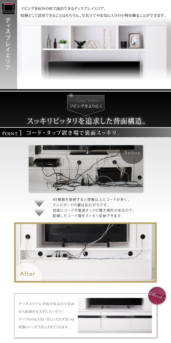 鏡面仕上げハイタイプTVボード [MODERNA]モデルナ グロスブラック