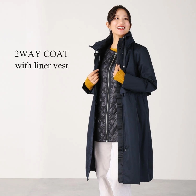 ライナーベスト付きスプリングコート