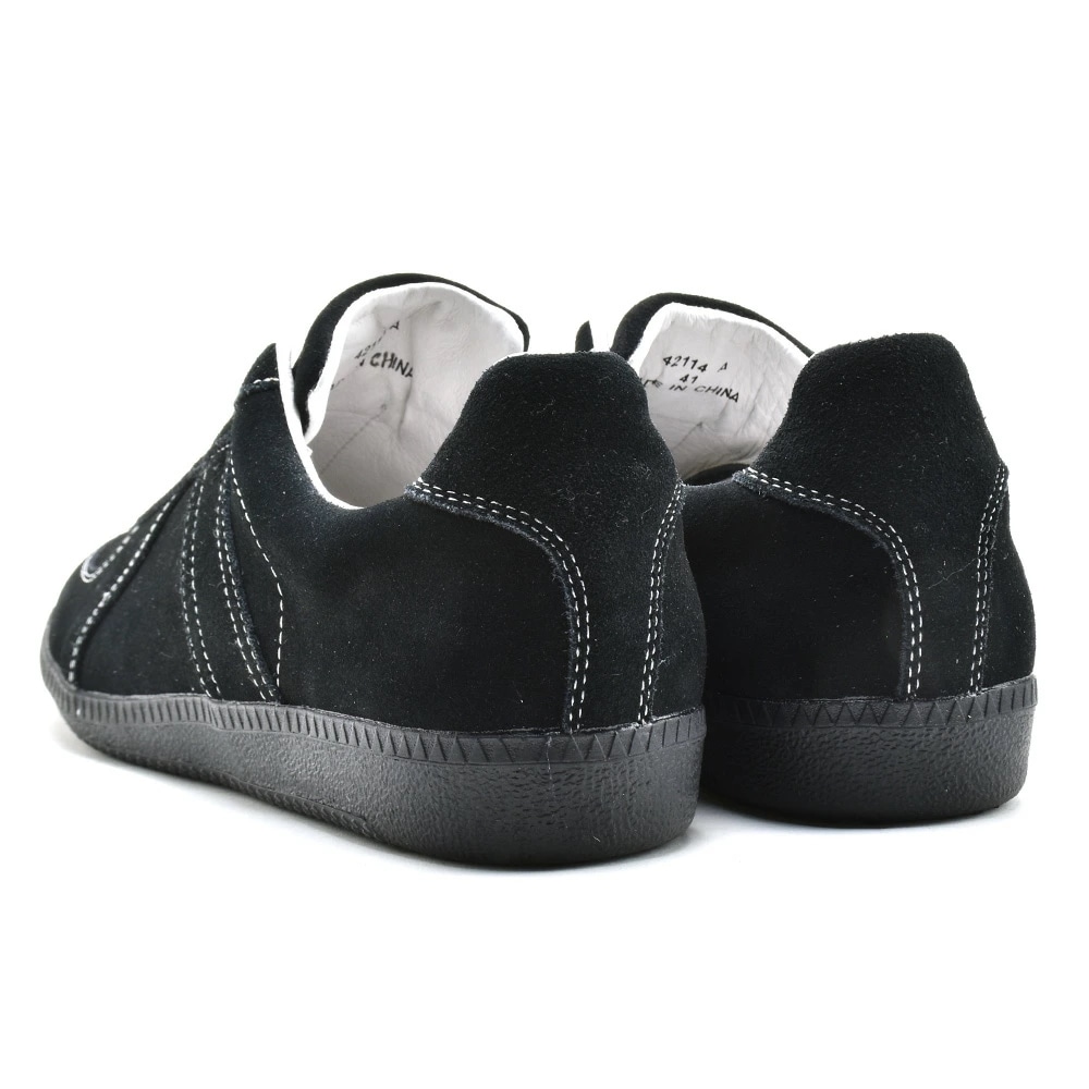 ジャーマントレーナー スニーカー メンズ ローカット トレーニングシューズ スエード ブラック 黒 GERMAN TRAINER[42114]