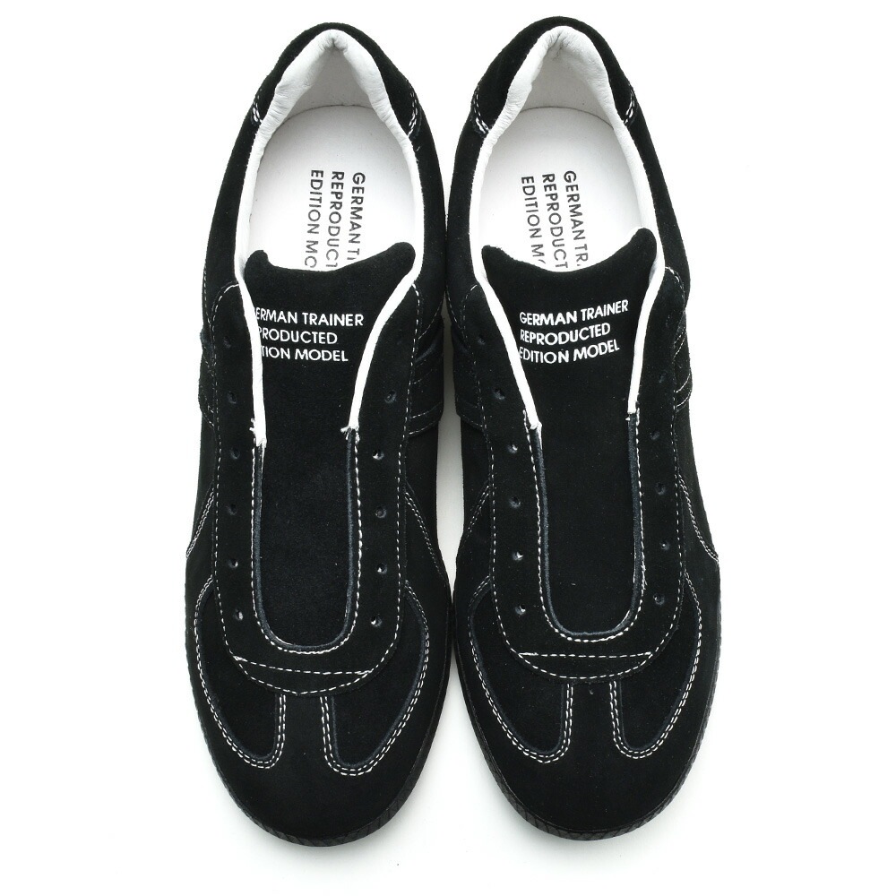 ジャーマントレーナー スニーカー メンズ ローカット トレーニングシューズ スエード ブラック 黒 GERMAN TRAINER[42114]