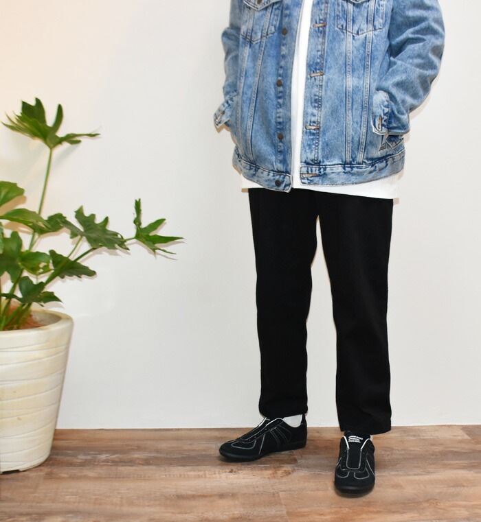 ジャーマントレーナー スニーカー メンズ ローカット トレーニングシューズ スエード ブラック 黒 GERMAN TRAINER[42114]