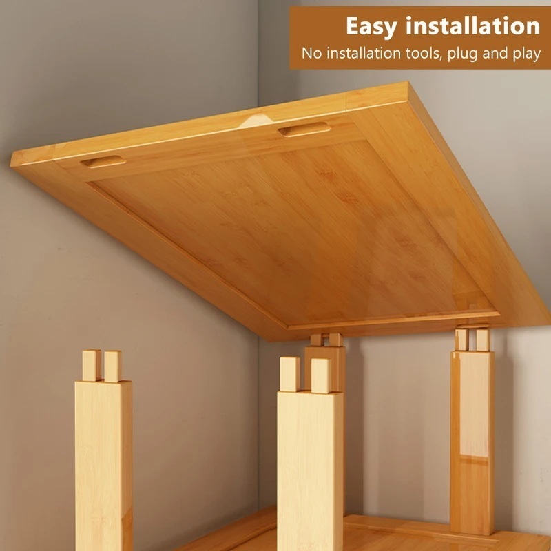 マルチレベルの靴オーガナイザー 省スペースの靴ラック 引き出しのドア 調節可能なキャビネット 家庭用製品