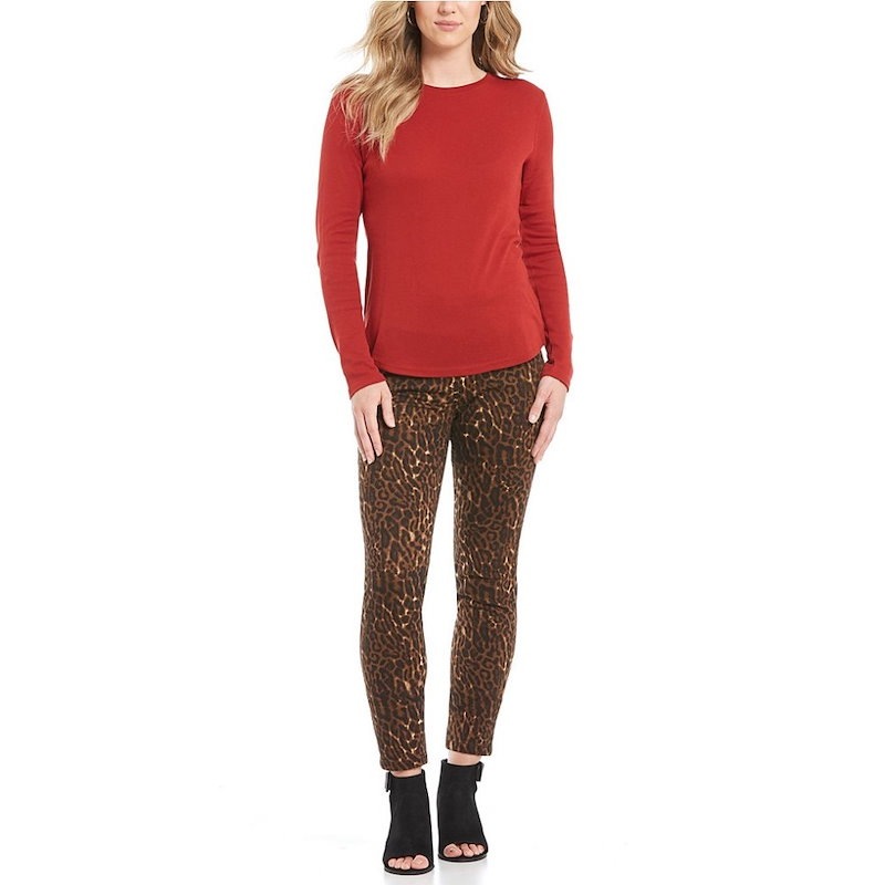 ウエストバウンド レディース トップス ブラウス・シャツ【Westbound Petites Rib Crew Top】Rust ウエストバウンド レディース トップス ブラウス・シャツ【Westbound Petites Rib Crew Top】Rust