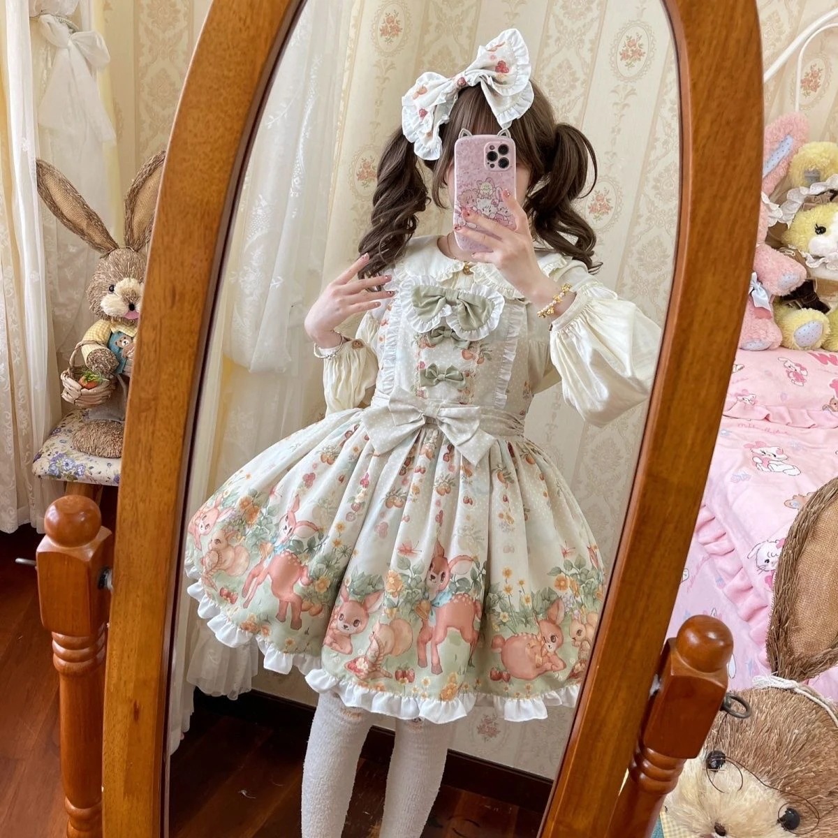 Lolita森鹿かわいい子供ストラップスカートロリータ正規版日常はお姫様スカート夏に合わせます Lolita森鹿かわいい子供ストラップスカートロリータ正規版日常はお姫様スカート夏に合わせます