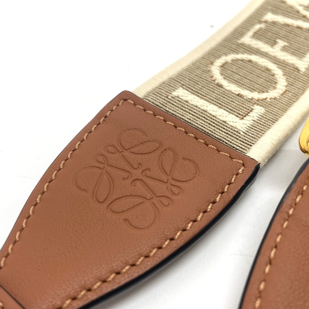 ショルダーストラップ ロゴ アナグラム バッグアクセサリー キャンバス/レザー カーキ ショルダーストラップ ロゴ アナグラム バッグアクセサリー キャンバス/レザー カーキ