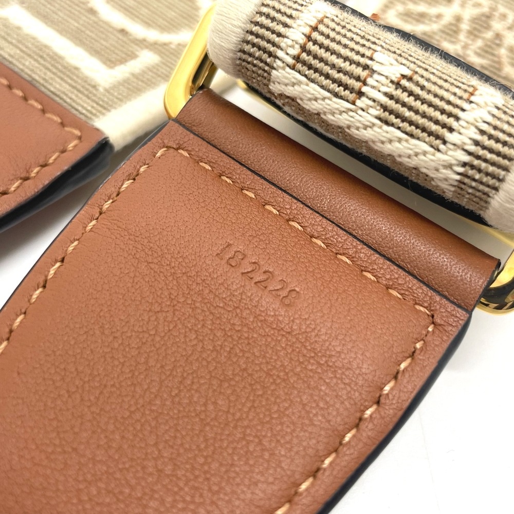 ショルダーストラップ ロゴ アナグラム バッグアクセサリー キャンバス/レザー カーキ ショルダーストラップ ロゴ アナグラム バッグアクセサリー キャンバス/レザー カーキ