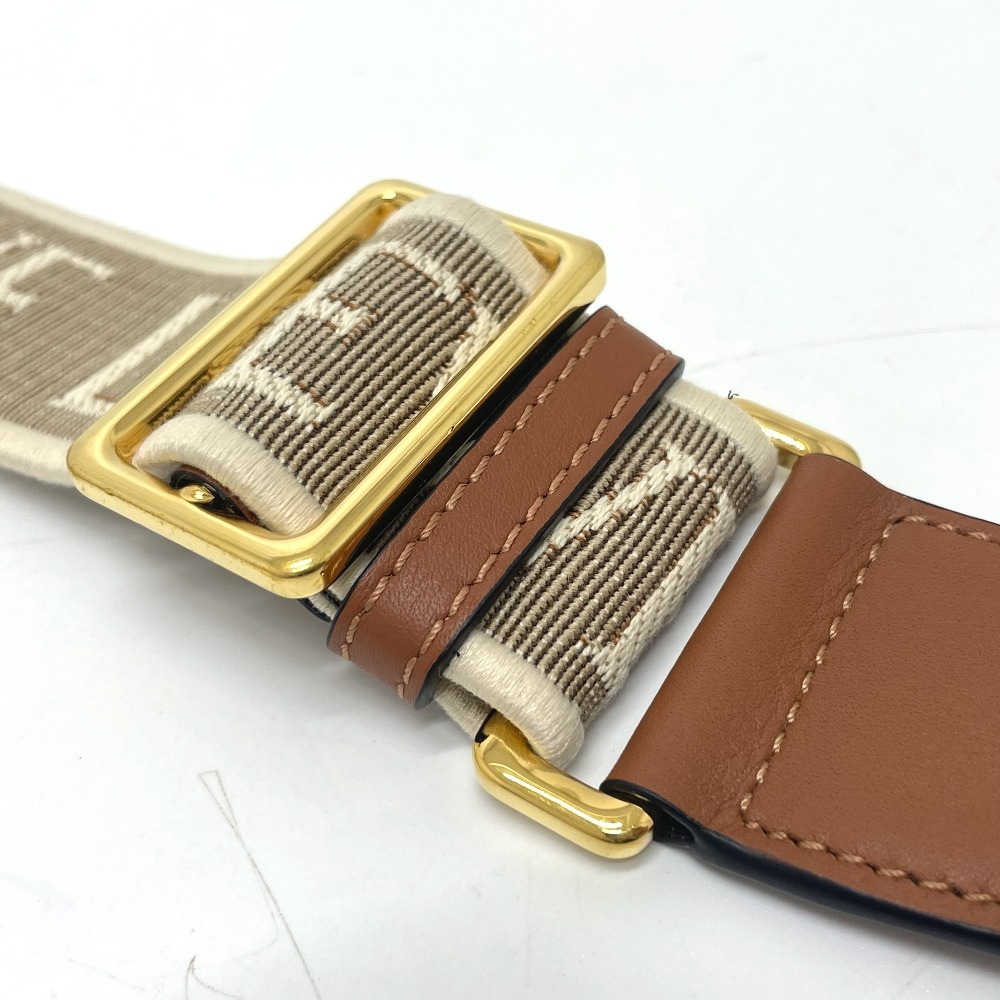 ショルダーストラップ ロゴ アナグラム バッグアクセサリー キャンバス/レザー カーキ ショルダーストラップ ロゴ アナグラム バッグアクセサリー キャンバス/レザー カーキ