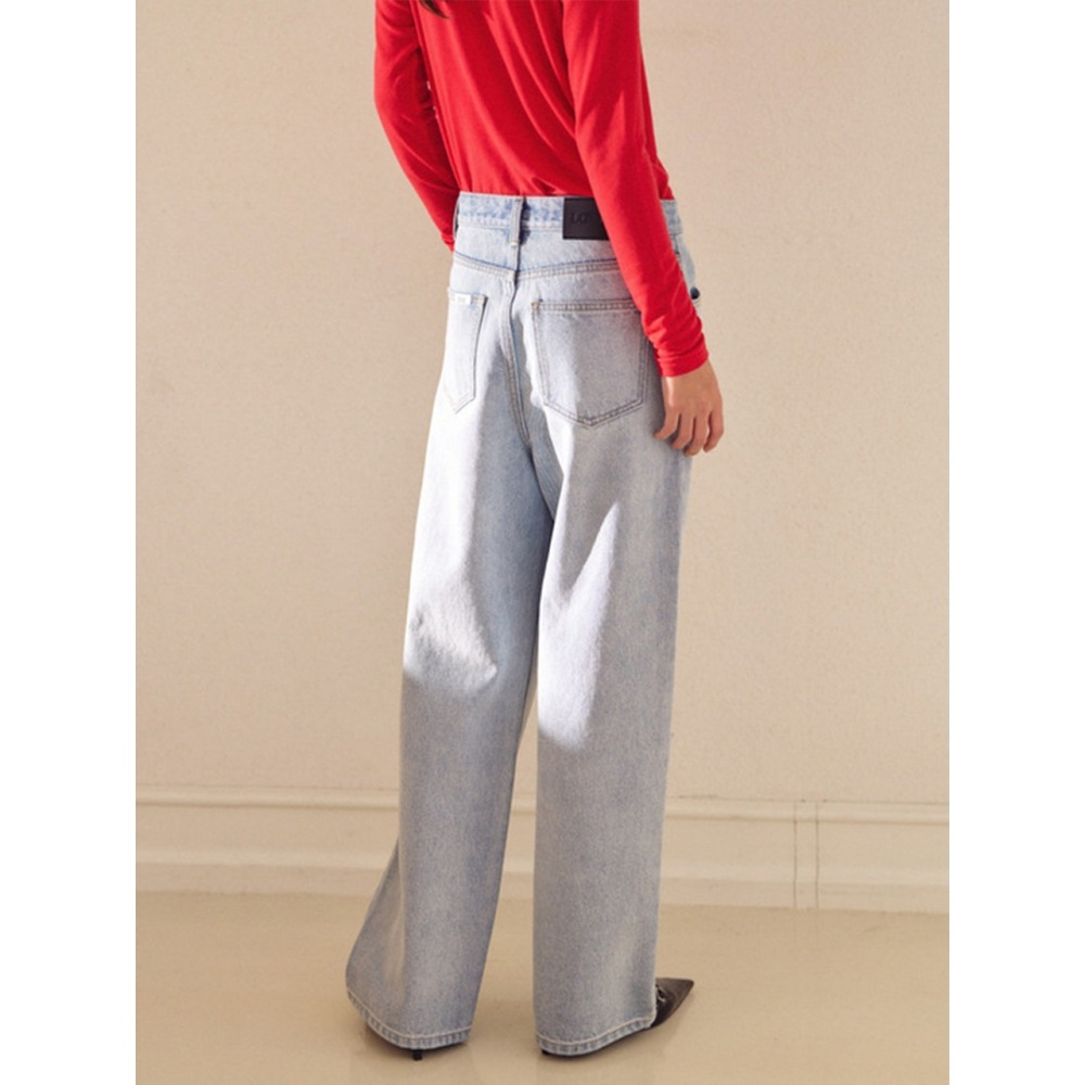 ロブロフニューラブワイドデニムライトブルー